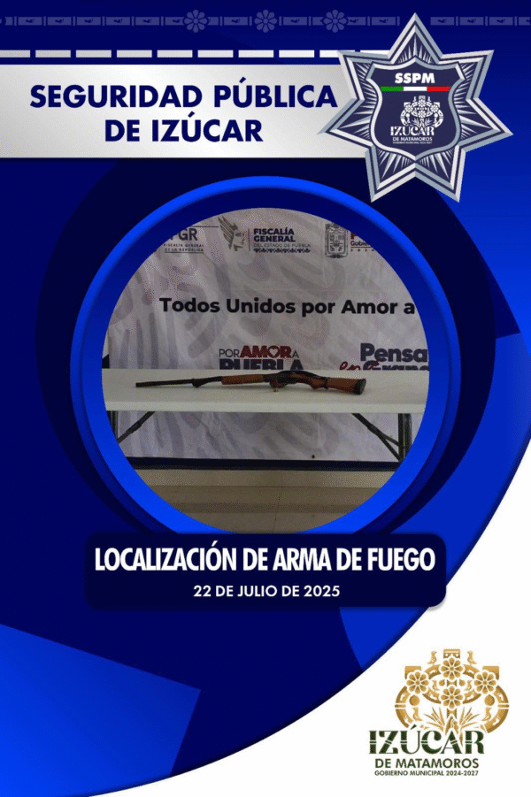 Localizan arma de fuego en San Juan Colón