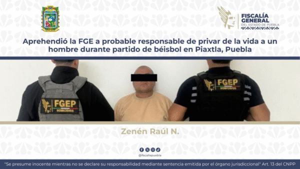 Detienen a presunto hom1cid4 tras riña en juego de béisbol en Piaxtla