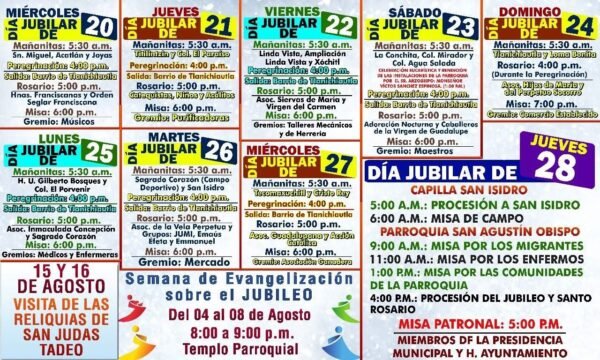 Fiesta Patronal 2025 en Chiautla de Tapia continúa con actividades religiosas y culturales