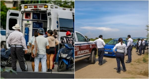 Accidente en Izúcar: Mujer y bebé heridas en moto