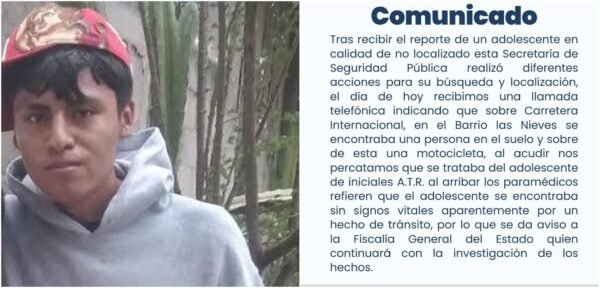 Hallan sin vida en Acatlán a adolescente desaparecido en Petlalcingo