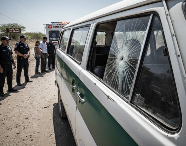 Herido por arma de fuego en combi de Petlalcingo 