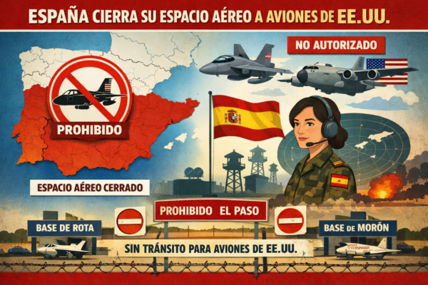 España cierra espacio aéreo a aviones de EE.UU.