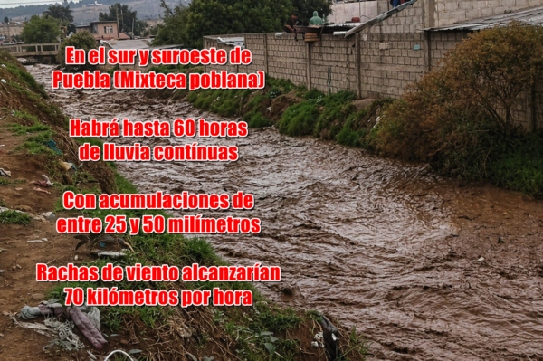 Lluvias intensas amenazan la Mixteca poblana